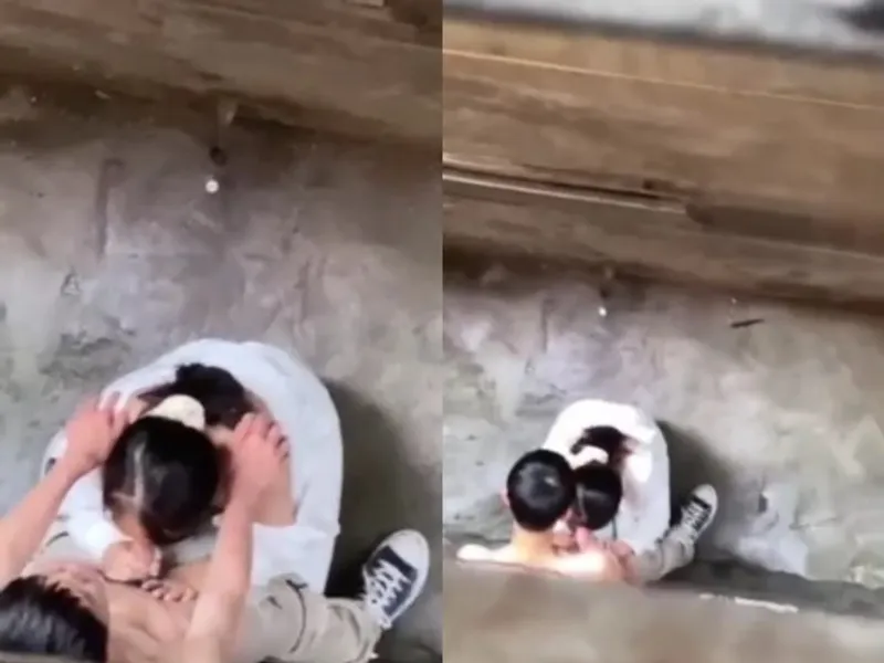 Quay lén em học sinh bú của quý em gái ở khe nhà